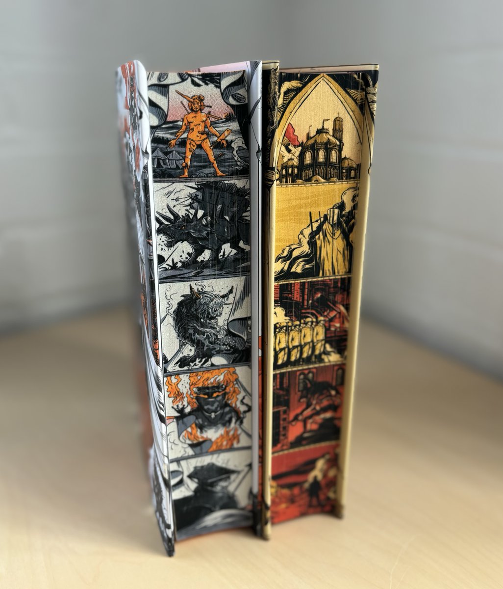 Did somebody say #SprayedEdgeSaturday...

How exquisite are these wonderful editions of #CityOfLastChances and #HouseOfOpenWounds by Adrian Tchaikovsky (@aptshadow)?