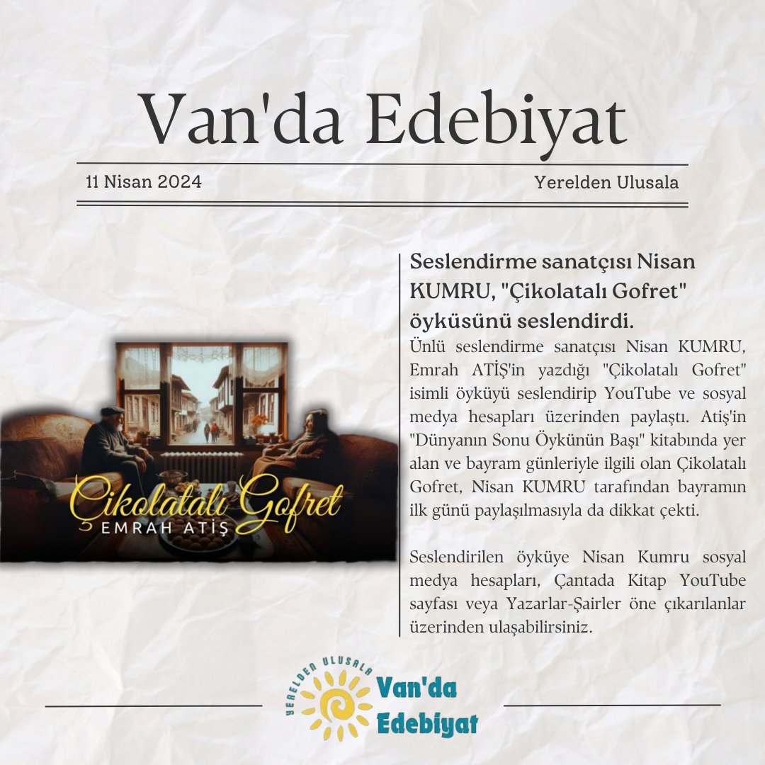vandaedebiyat's tweet photo. 📌
@atis_emrah
@nisankumru
🔗https://t.co/dKuR6Koogd
#VandaEdebiyat https://t.co/JTk7A7S446