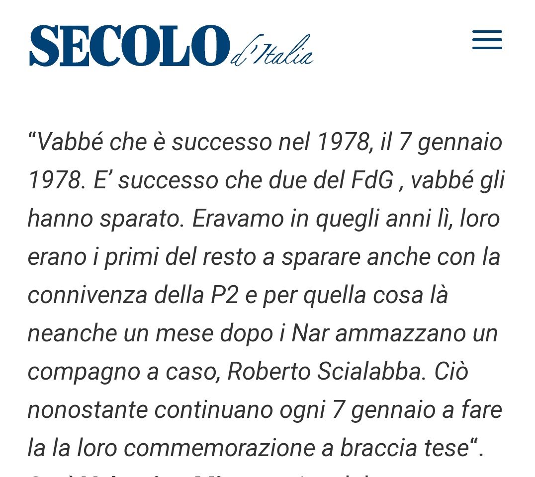 Valentina Mira, autrice del romanzo “Dalla stessa parte mi troverai' finalista del Premio Strega.
Revisionismo, odio e arroganza. 

Ah già, alle commemorazioni a braccia tese gli antifascisti non li vede arrivare mai nessuno.