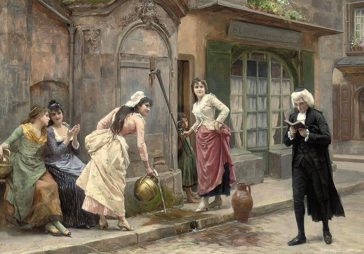 Jules Girardet, French painter (1856-1938)-
-A distraction in studies.
Oil on canvas.
Dimensions--1,299 × 1,024 (252 KB)