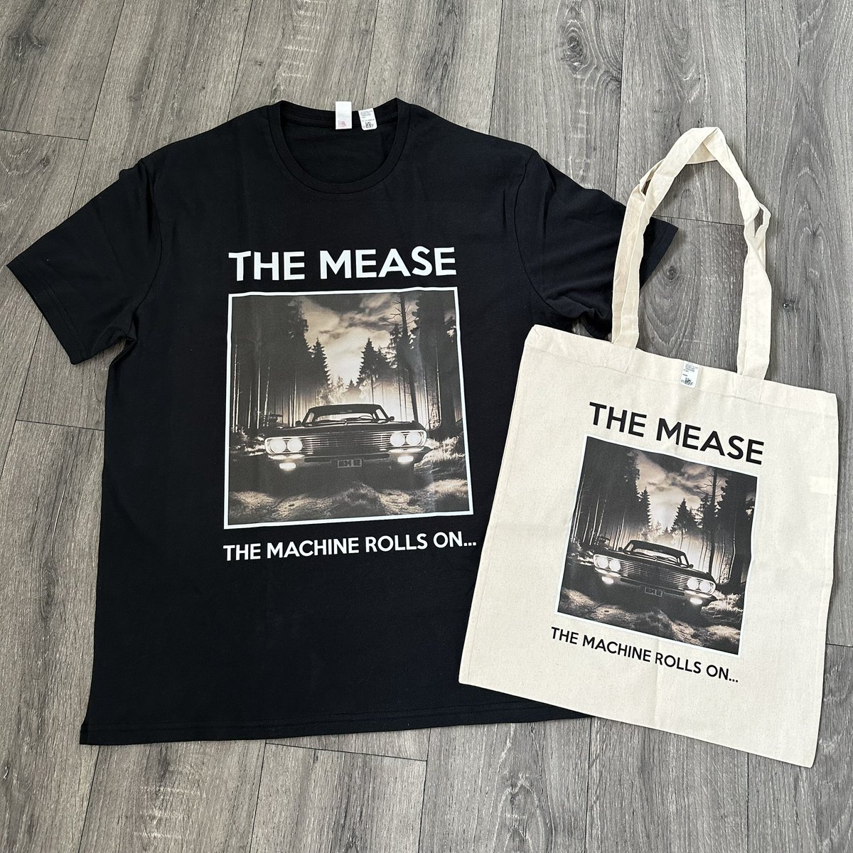 Limited run album merch is looking 🔥🔥🔥 Check out our Bandcamp page to order yours. Limited run of 50 items to celebrate the release of our 2nd album ‘The Machine Rolls On…’ (album out 26.04). Merch available now! Up The Mease ✌🏼 themease.bandcamp.com/merch/tmro-lim…