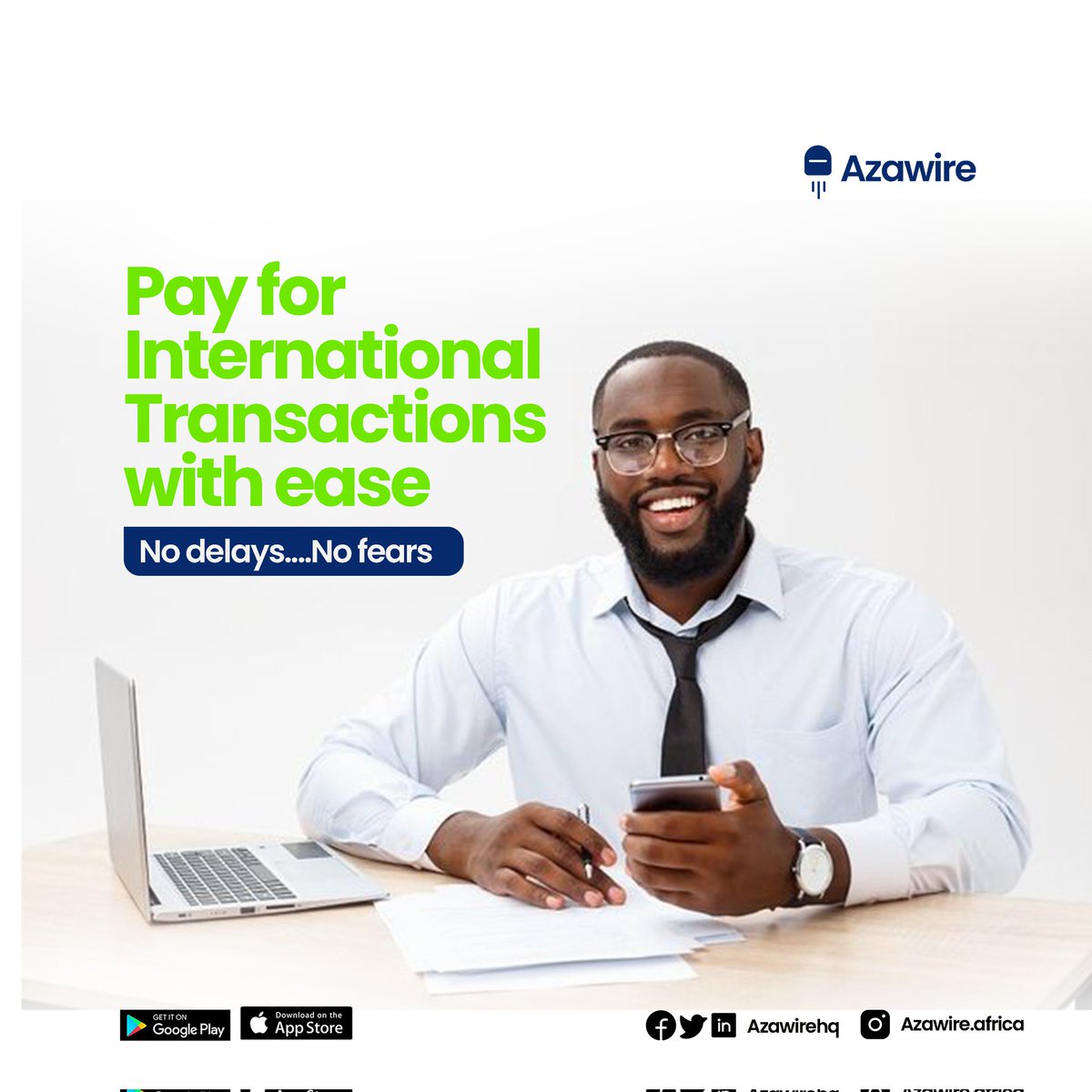 It's Saturday

Navigate international transactions on
The Azawire app.

Free of delays, hassles ad high fees.

Another way to experience borderless banking.

.
.
.
#azawire #azapay
#technololix #fintech 
#fintechstartup #Teleferik