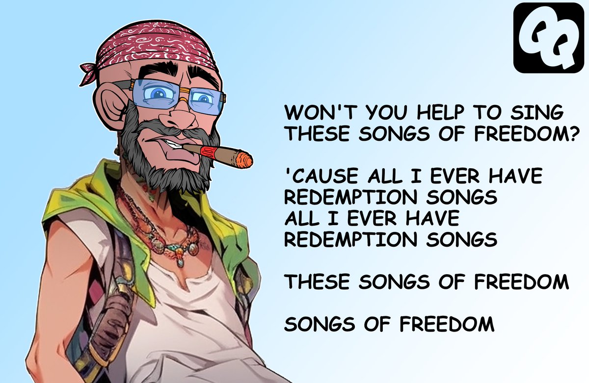Songs of freedom... GM you awesome #NFTCommunity! FU.. the Man! #digitalart #QQontinuum #NFT