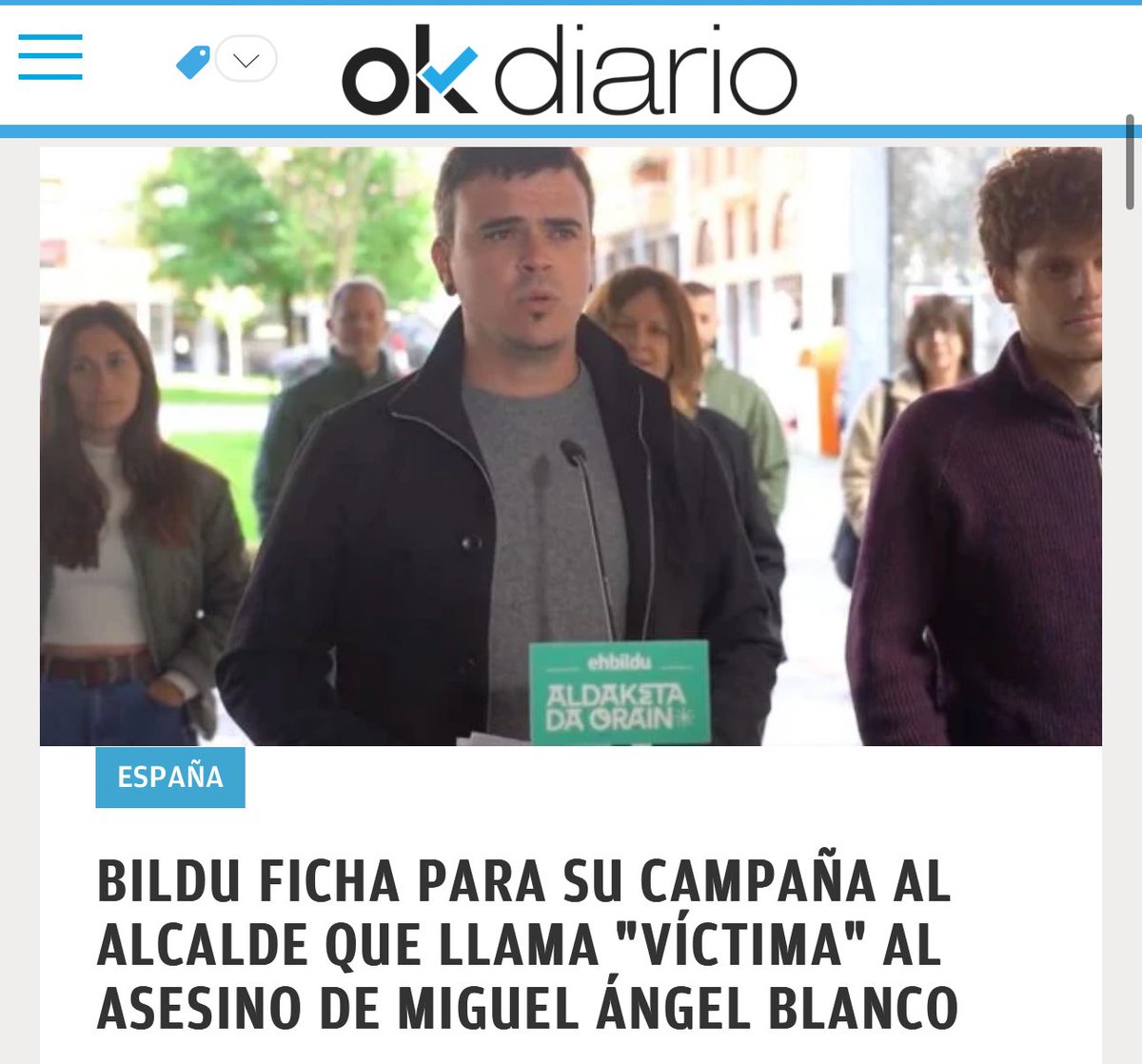 Un alcalde que llama “víctima” al asesino de Miguel Ángel Blanco…. Que calificativo merece?