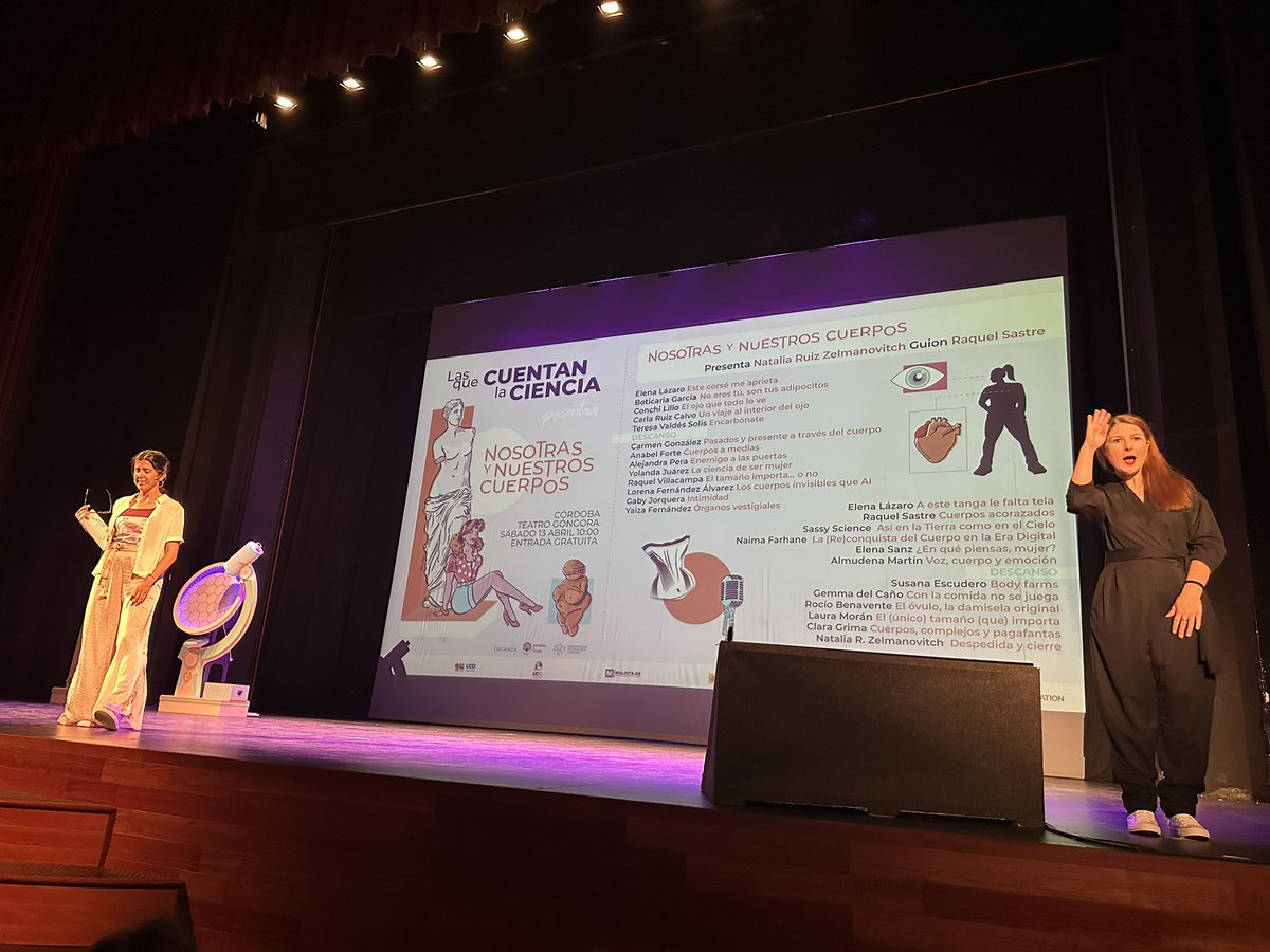 Comienza #LasQueCuentanLaCiencia edición “Nuestros cuerpos”. Enhorabuena @CordobaCiencia por lograr juntar a tantas divulgadoras top y crear este maravilloso espectáculo. Enhorabuena, @LazaroElena y equipo. En directo, aquí: youtube.com/live/sFkOKqc4I…