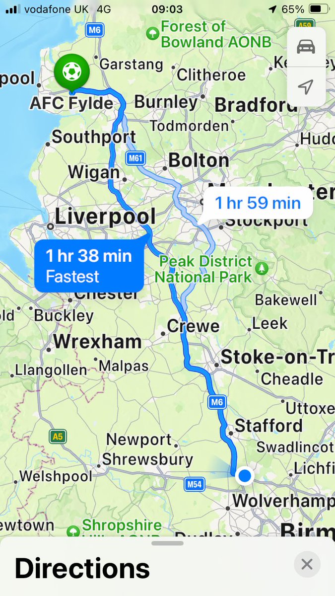 All set for the last part of the journey to AFC Fylde; my final away commentary trip with Southend United. Blues’ National League commentary with me and Glenn Pennyfather on <a href="/BBCEssexSport/">BBC Sport Essex</a> 95.3FM, digital radio and <a href="/BBCSport/">BBC Sport</a> website and app later 
📻📻⚽️⚽️