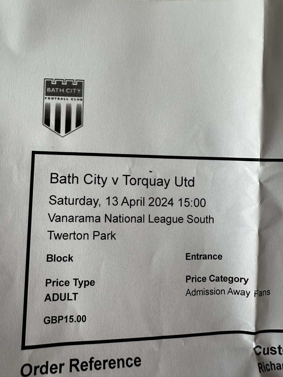 Bath bound not East London for today’s football…