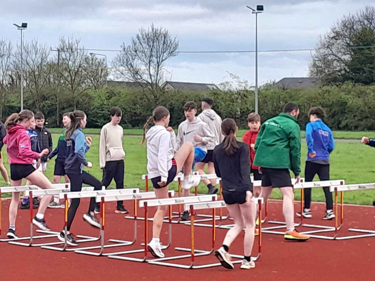 Great to see @NewCol_Official athletes at the @KildareAthletix workshop for U14 to U16 athletes in @StCocas last night. Great work done by all athletes, coaches and event facilitators. @NCUVeritas @irishathletics