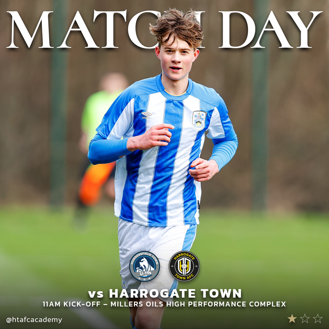 👊 It’s MATCH DAY for the U19s, who host Harrogate Town in the EFL Youth Alliance League at 11am! #htafc | #YoungTerriers