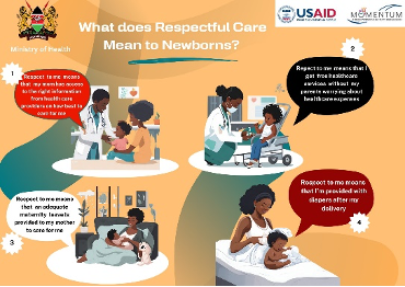 We're acting alongside communities for better Maternal and Newborn health outcomes through Respectful Maternal and Newborn Care (RMNC). With the unwavering support of @USAID_MOMENTUM we're committed to making #RespectfulCare for newborns a reality. Here is what newborns want: