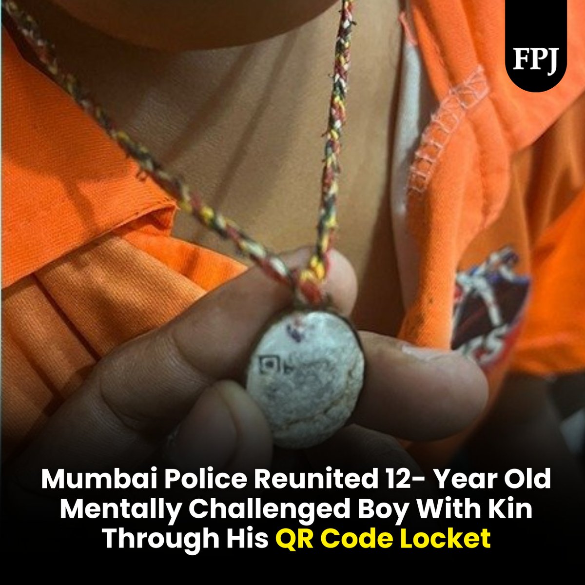 Mumbai News: Colaba Police Reunited 12- Year Old Mentally Challenged Boy With Kin Through His QR Code Locket

#Mumbai #Boy #QRcode @MumbaiPolice
