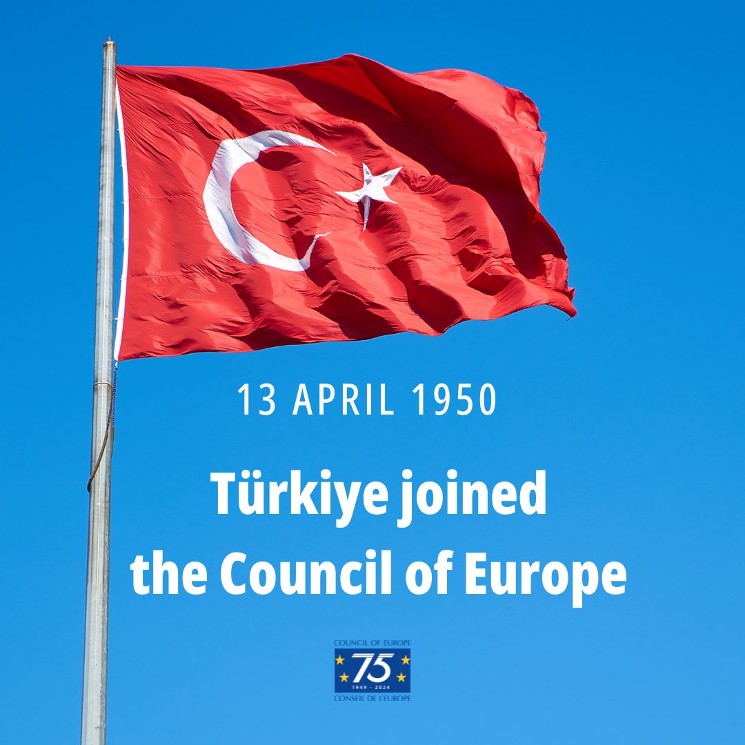 #OnThisDay, 74 years ago, Türkiye joined the Council of Europe. 

More info about Council of Europe's action in its member states: coe.int/en/web/portal/…

#HumanRights #Democracy #RuleOfLaw