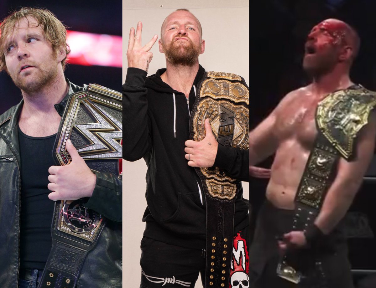 TheDrainmaker's tweet photo. Jon Moxley has now won the top belts of the 3 top promotions completing the “Global Grand Slam”:

• WWE Champion: 2016
• AEW World Champion (x3): 2020, 2022
• IWGP World Heavyweight Champion: 2024

THE ACE OF THIS WORLD. https://t.co/Xx14Pdxfmm