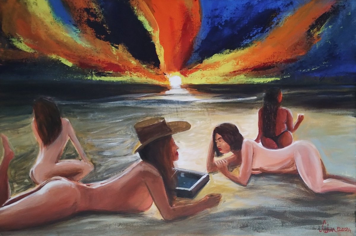 Sunbathers 2.0

Acrylic on 23.5x35.5in canvas.

Available

#Art #VisualArt #Landscape #LandscapePainting
#Sun #Sunset #Bikiniseason #Glamour #girls #Beach #Sunbathing #Sunbathers #Sea #CainPinto #RepresentationalArt #Acrylic #Abstraction #Seascape #BeachScene #AcrylicLandscape