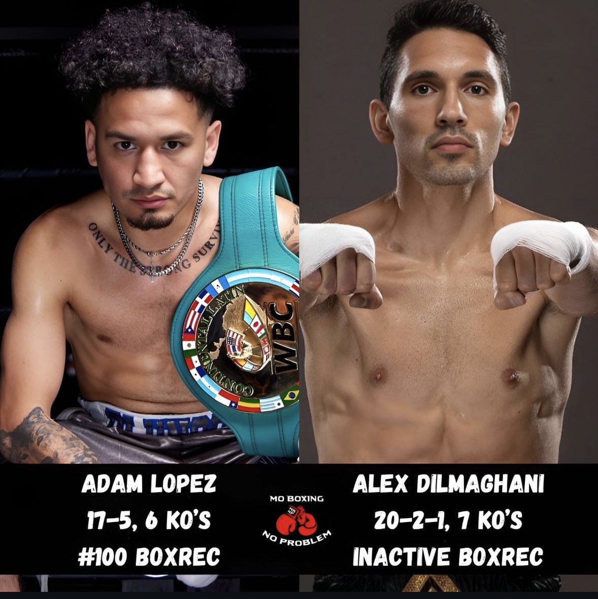 MoBoxingNP's tweet photo. Adam "Blue Nose" Lopez is back in action versus Alex Dilmaghani on May 22nd on ProBoxTV 🥊
#boxing #adamlopez #bluenoselopez #alexdilmaghani #probox #proboxtv #fighthype #boxinghype https://t.co/j7DiuIyd2h