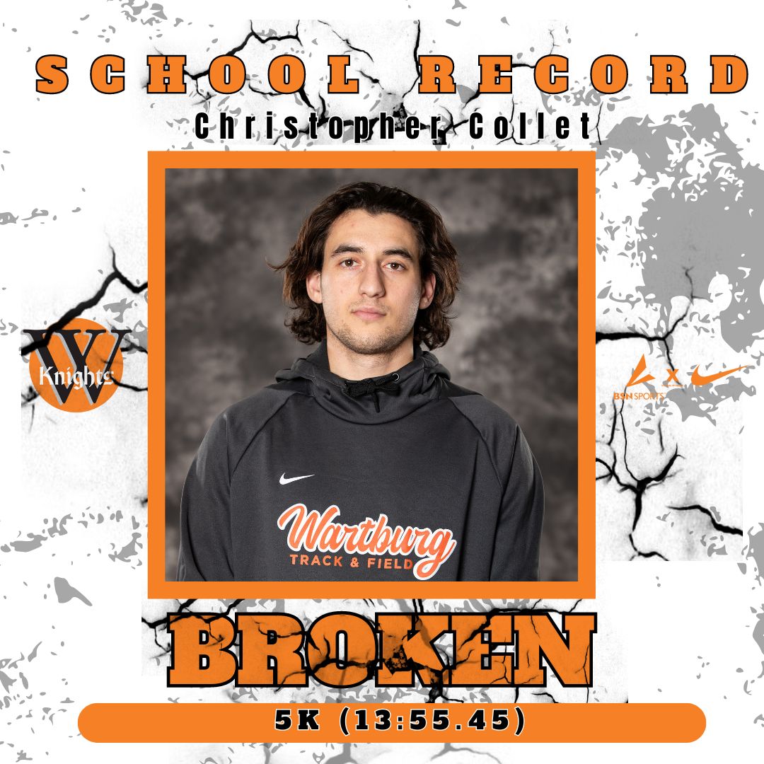 WartburgKnights's tweet image. Christopher Collet broke his own school record in the 5K tonight at the UW-Platteville meet! 🚨