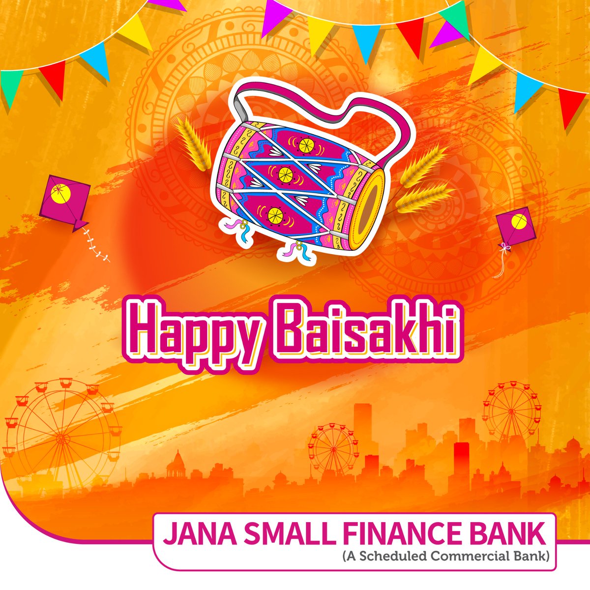 As we celebrate the harvest festival of Baisakhi, let's cherish the blessings of abundance and prosperity in our lives. Happy Baisakhi! #baisakhi #celebration #janabank