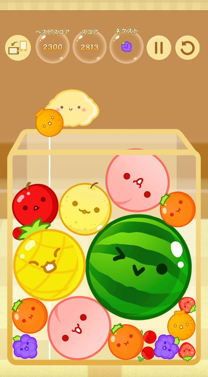 yosute369's tweet image. 暇つぶしに買ってみた
スマホ版のスイカ
#android版
#スイカゲーム
#すいかげーむ