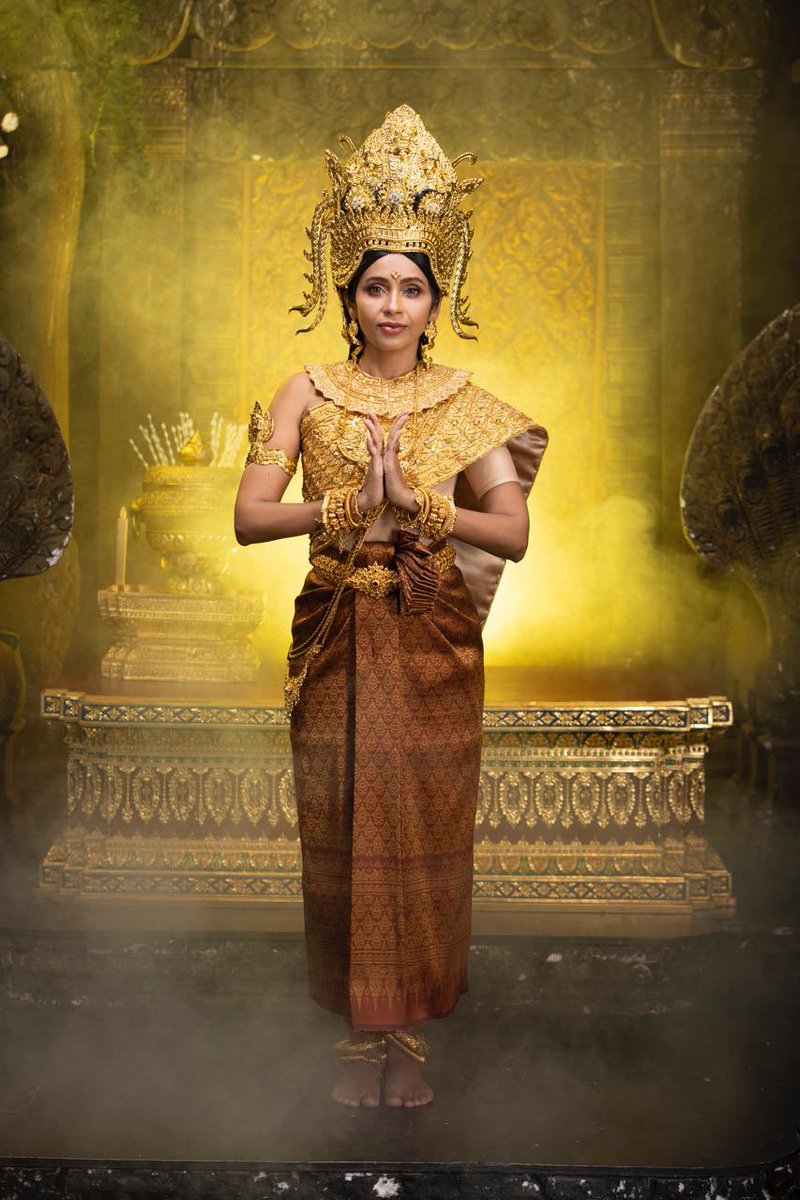 indembcam's tweet photo. Ambassador Devyani Khobragade has a deep admiration for Khmer culture and tradition. Embracing the spirit of Khmer New Year, she elegantly dressed as a Khmer Apsara, embodying the rich bond of our civilizations. Wishing all our 🇰🇭 friends a joyous Khmer New Year celebration https://t.co/5SfQ42g5ln