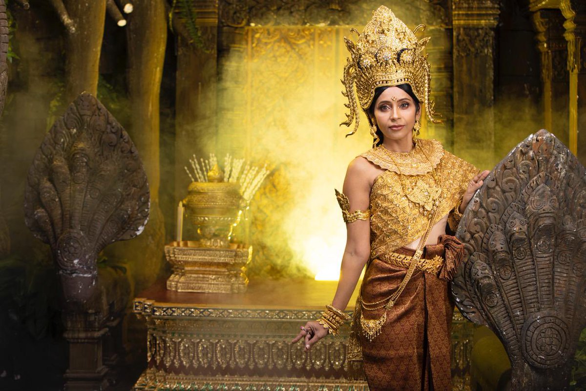 indembcam's tweet photo. Ambassador Devyani Khobragade has a deep admiration for Khmer culture and tradition. Embracing the spirit of Khmer New Year, she elegantly dressed as a Khmer Apsara, embodying the rich bond of our civilizations. Wishing all our 🇰🇭 friends a joyous Khmer New Year celebration https://t.co/5SfQ42g5ln