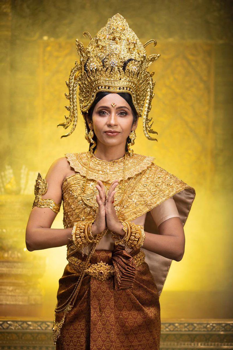 indembcam's tweet photo. Ambassador Devyani Khobragade has a deep admiration for Khmer culture and tradition. Embracing the spirit of Khmer New Year, she elegantly dressed as a Khmer Apsara, embodying the rich bond of our civilizations. Wishing all our 🇰🇭 friends a joyous Khmer New Year celebration https://t.co/5SfQ42g5ln