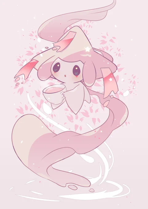 #対になっている絵をあげるミルクティーといちごオレなジラーチちゃん 
