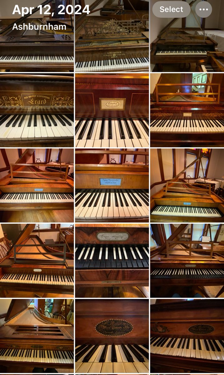 Spent a few hours looking at the great Historic #Piano collection in the town of Ashburnham, MA. Detailed photos to follow next week. 🎹🎶