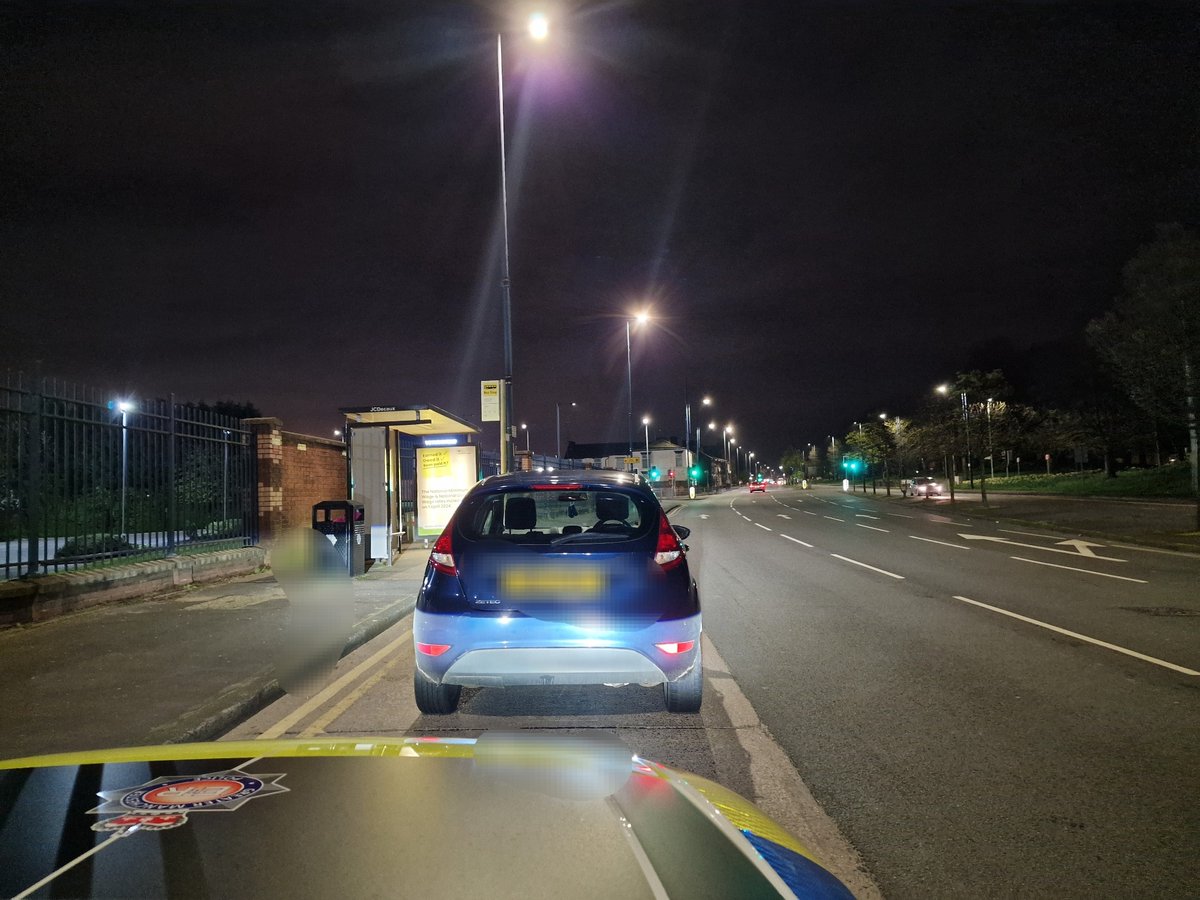 This Fiesta was stopped by our #OpCustodian #RPU patrol leaving the City Centre. Driver found to be uninsured and over the drink drive limit. Also tested positive for Cannabis and Cocaine. Now under #arrest and en-route to custody. Vehicle #seized #165.