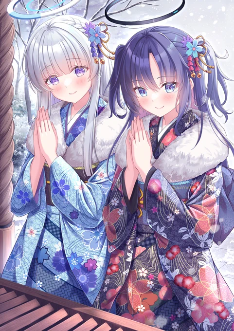 着物ノアユウ#ブルアカ 