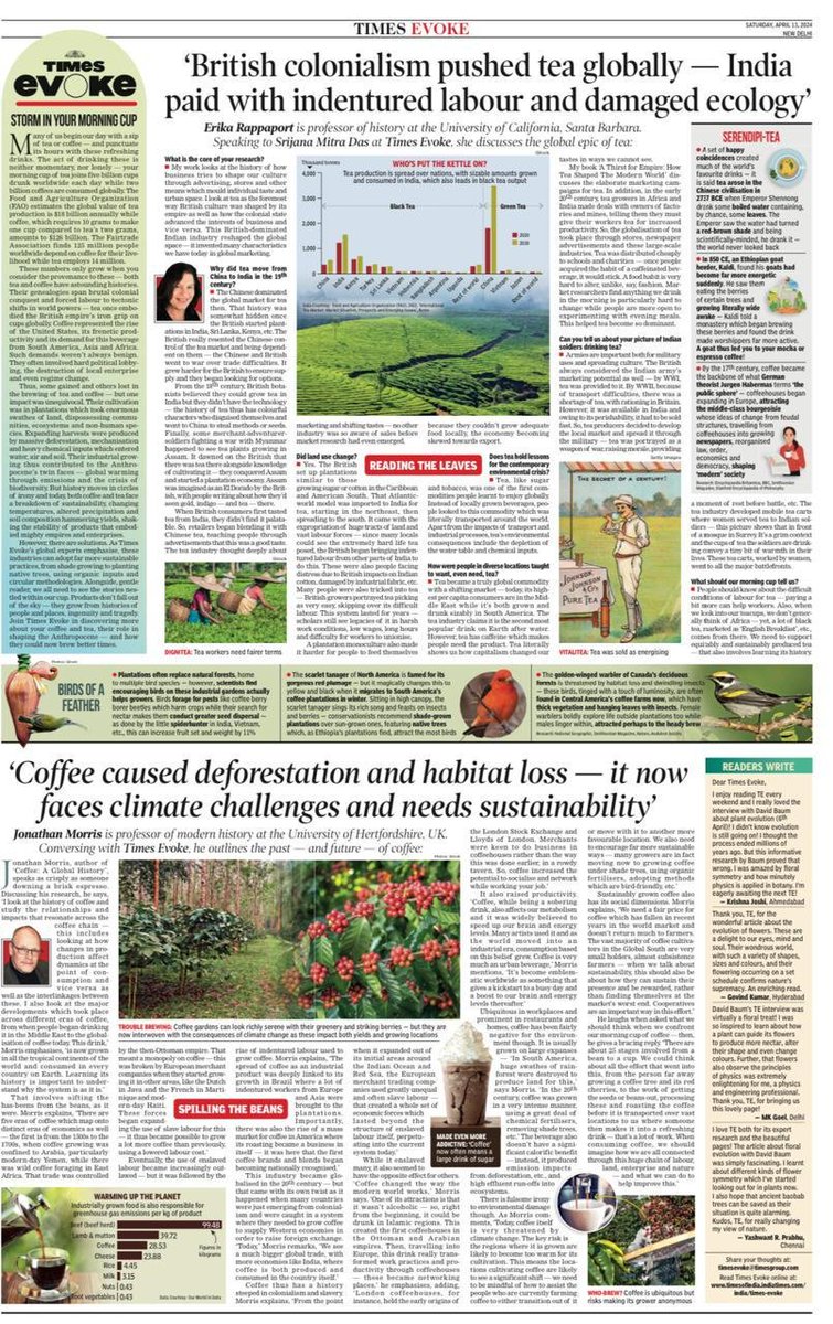 #TimesEvoke | British colonialism pushed tea globally — India paid with indentured labour and damaged ecology

#deforestation #habitatloss #sustainability #tea #coffee #colonialism #capitalism #climatechange

timesofindia.indiatimes.com/times-evoke/ph…