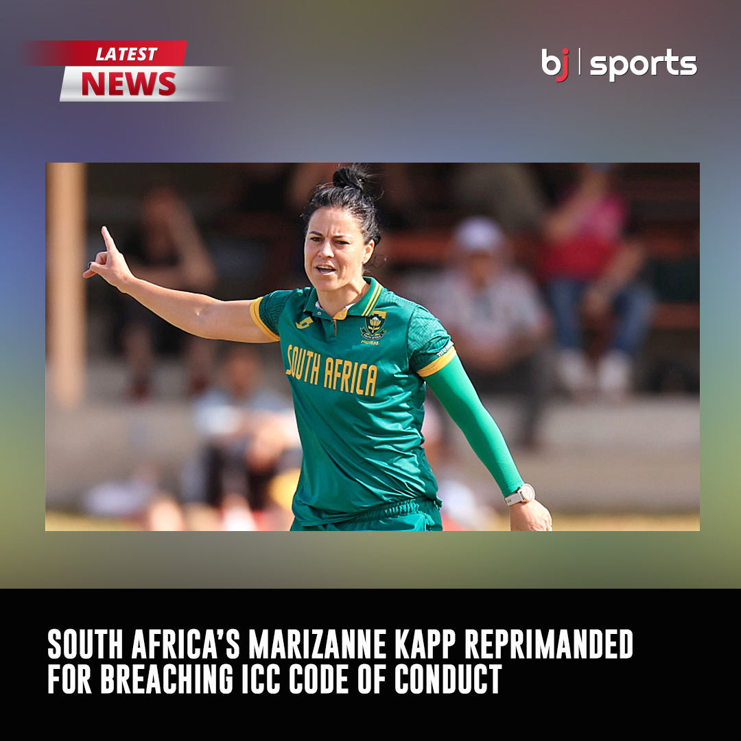 South Africa’s Marizanne Kapp reprimanded for breaching ICC Code of Conduct

bjsports.cc/3UfcVjZ

 #Bj #Baji #BjSports #Sports #Cricket #SouthAfrica #MarizanneKapp #reprimanded #breaching #ICC #CodeofConduct