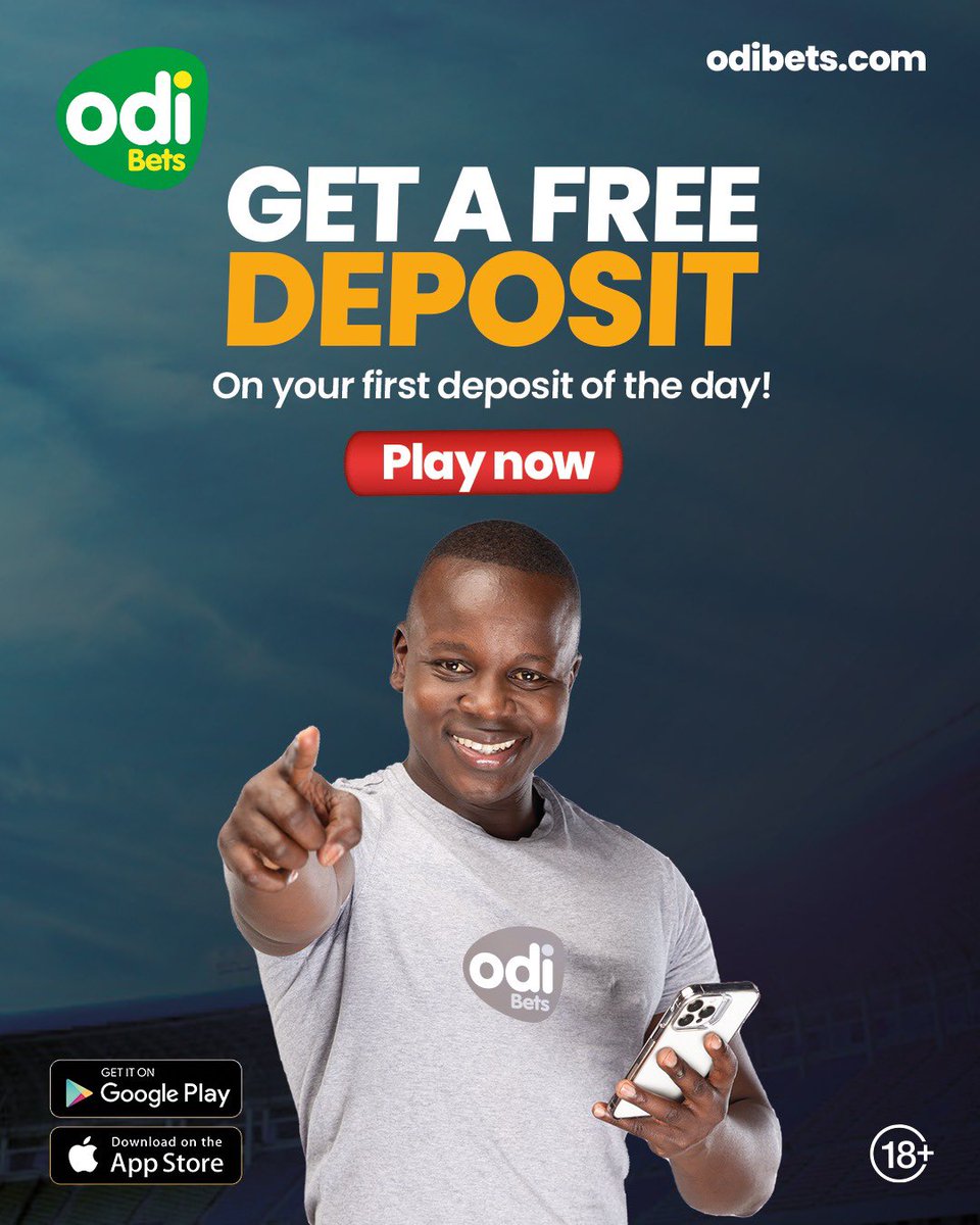 Get a FREE DEPOSIT BONUS on your first deposit of the day, everyday on OdiBets! 🎁 All customers enjoy a free deposit bonus on the first deposit of the day on deposits between Ksh 50-99 or on deposits above 200/=🔥 T&Cs Apply 🔞Play Responsibly