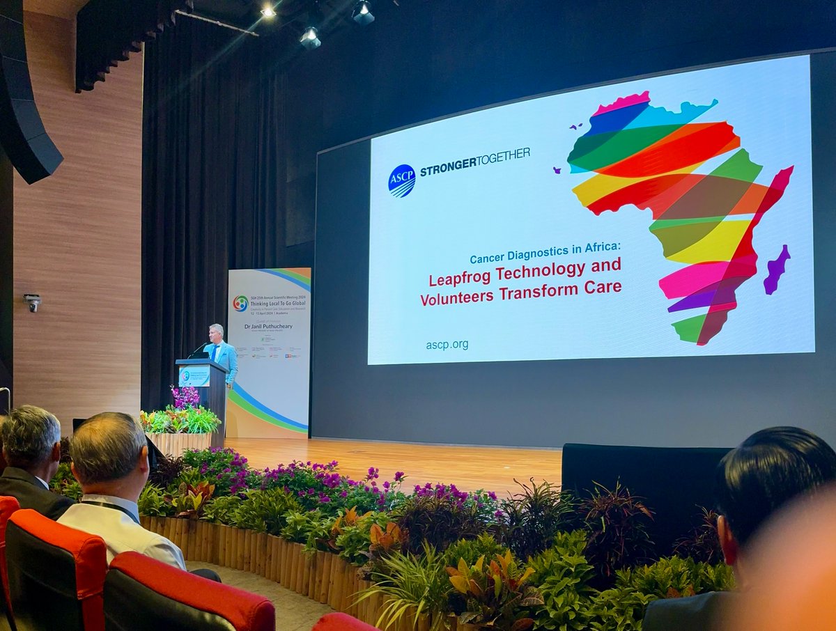 Honored to be the opening keynote speaker at Singapore General Hospital’s Scientific Meeting. “Thinking Local to Go Global: Creativity in Patient Care, Education, and Research” aligns with ASCP’s work on the pressing issue of cancer in Africa and innovative solutions to bridge