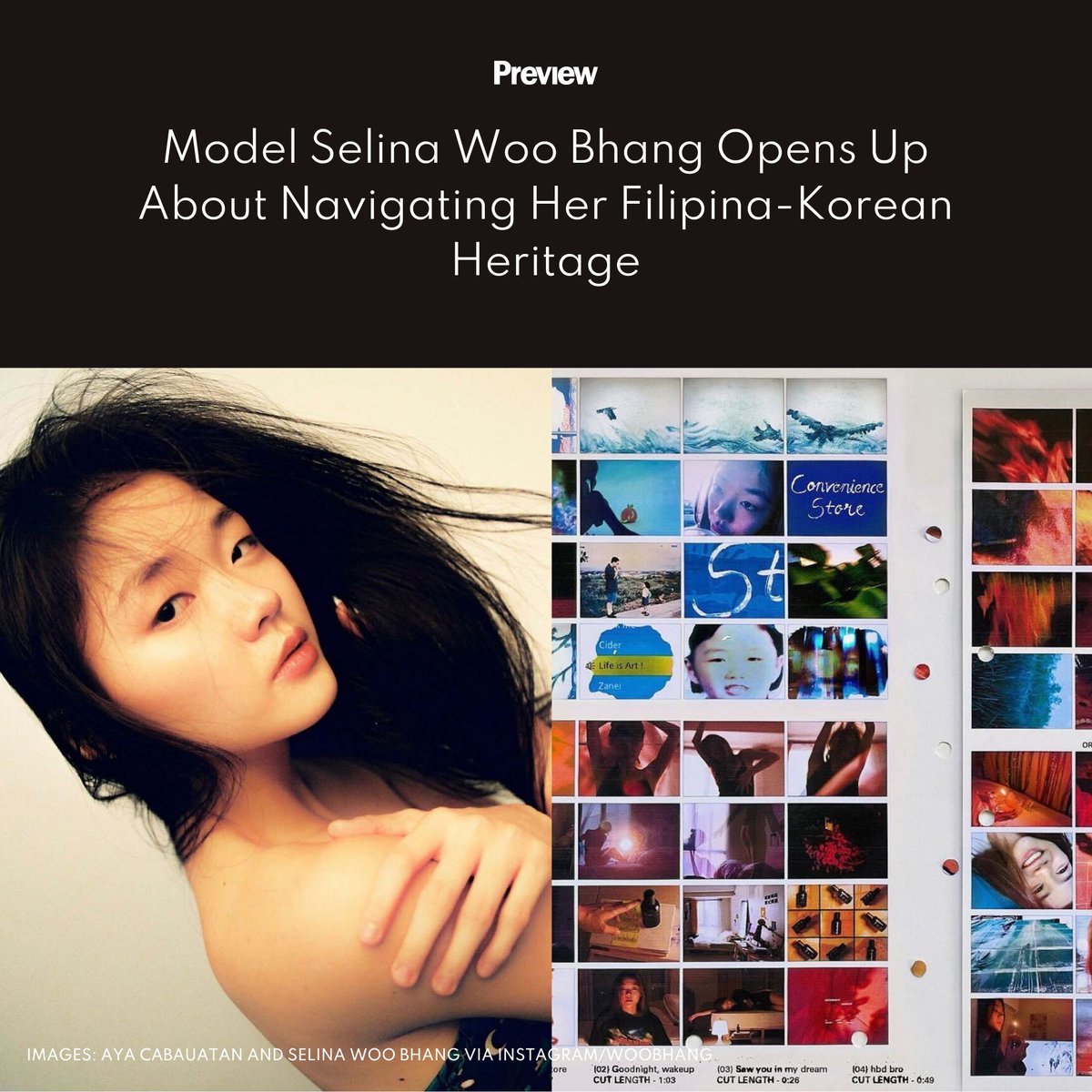 In this essay for Preview, Filipina-Korean model #SelinaWooBhang writes about being typecast into certain roles because of her appearance. Read more here: bit.ly/49zk9E2