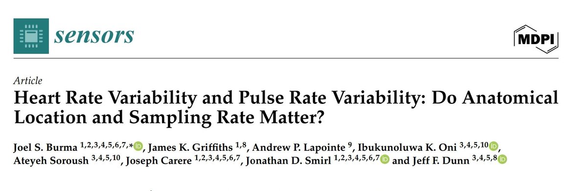 Very proud to have our paper as the cover article for the April 2024 issue of @Sensors_MDPI mdpi.com/1424-8220/24/7 #OpenScience #HeartRateVariability #AutonomicFunction @UCalgary @uofcknes @LibinInstitute @HotchkissBrain @UofCr4kids @MDPIOpenAccess