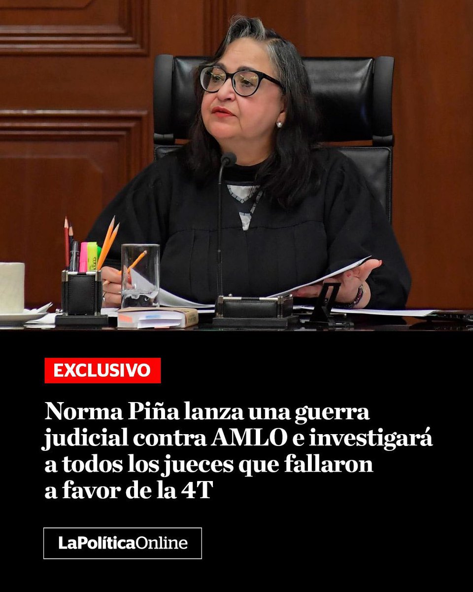 ArmendarizP4's tweet photo. Hoy más que nunca debemos de arropar a la presidenta de la @SCJN #NormaPiña, los delincuentes 4treros son capaces de todo. Él anciasno de palacio y su horda de chairos están echando espuma por el hoc¡co después de que Norma decidio investigar el gato del anciasno, A. Zaldívar. https://t.co/X4O7fA3CDu