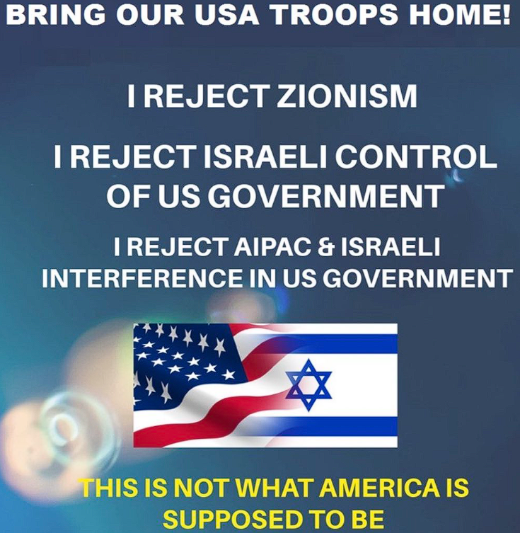 Americans are realizing but the sad truth is it's already too late. Your country is owned by the zionist entity 👺

#ZionistsAreNatzis  #ZionistsAreTerrorists  #Zionistout #FreeAmerica #israelterroriststate #IsraeliTerrorists  #bloodOnHandIsrael