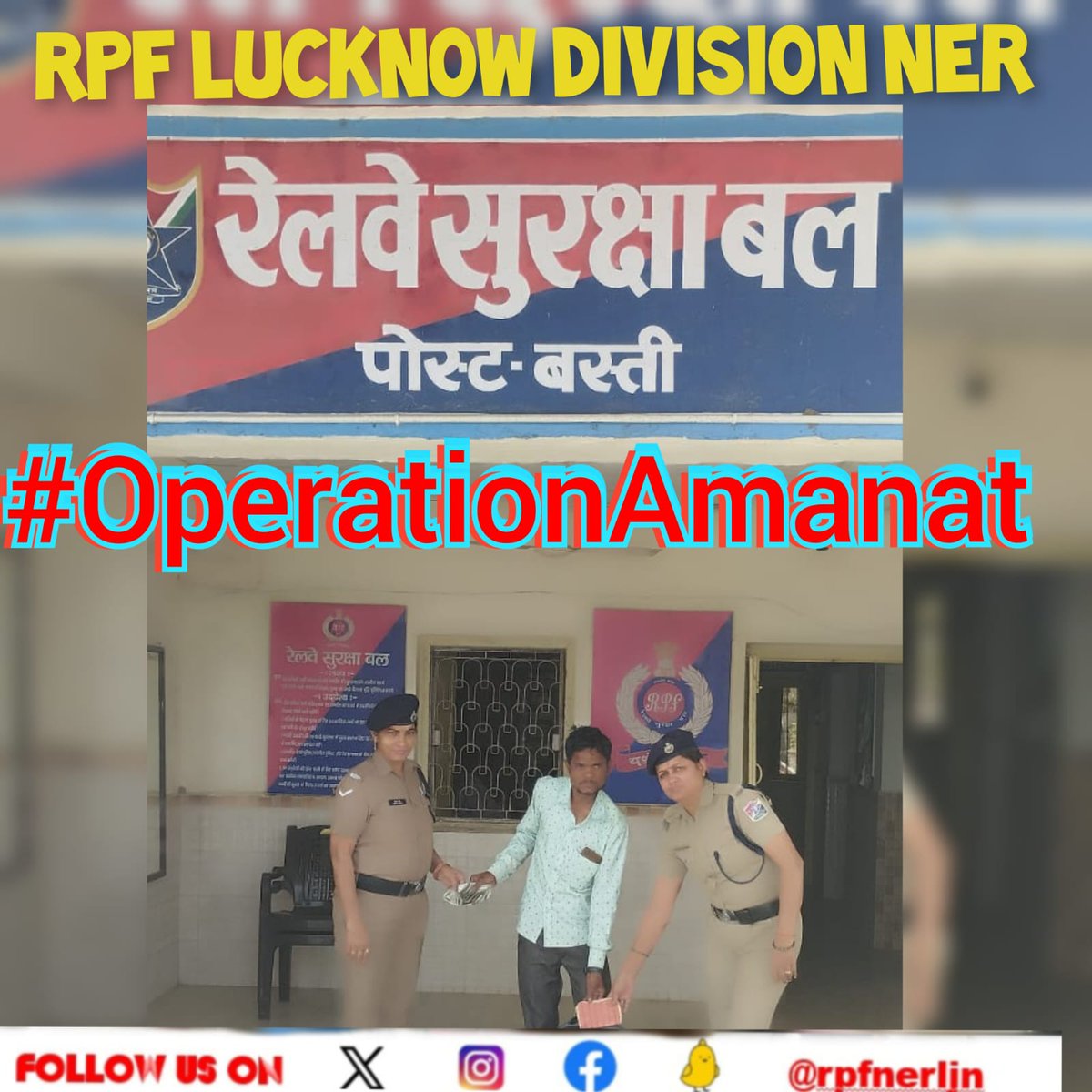 #OperationAmanat*
'Passenger's Happiness gives us Satisfaction.' 
#RPF Basti, Recovered left behind Passenger's Belonging 🛍️ From Train No015006  & later handed it over to its owner on 12.03.24. 
@DRM/LJN
@RPF_INDIA
@rpfner
@RailMinIndia
@rpfpcbst