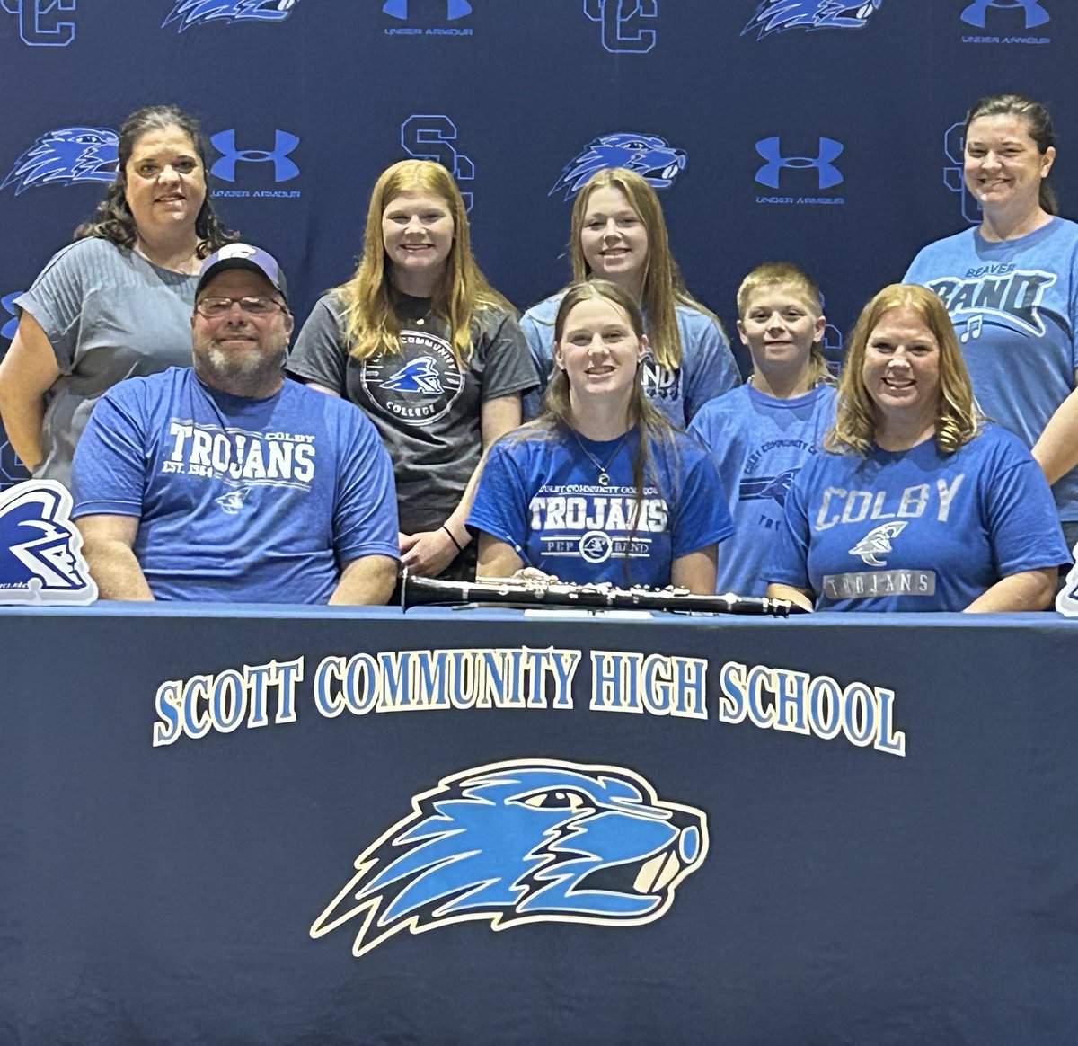 Congrats to Cally Cramer who signed to play in the Band at Colby Community College next year! #WeAreSC