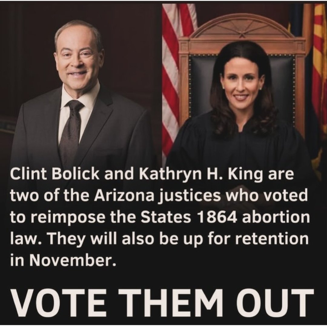 Attention To All Arizonan Women: Please Vote For Judges That Will Protect Not Just Reproductive Healthcare But Women's Choices.