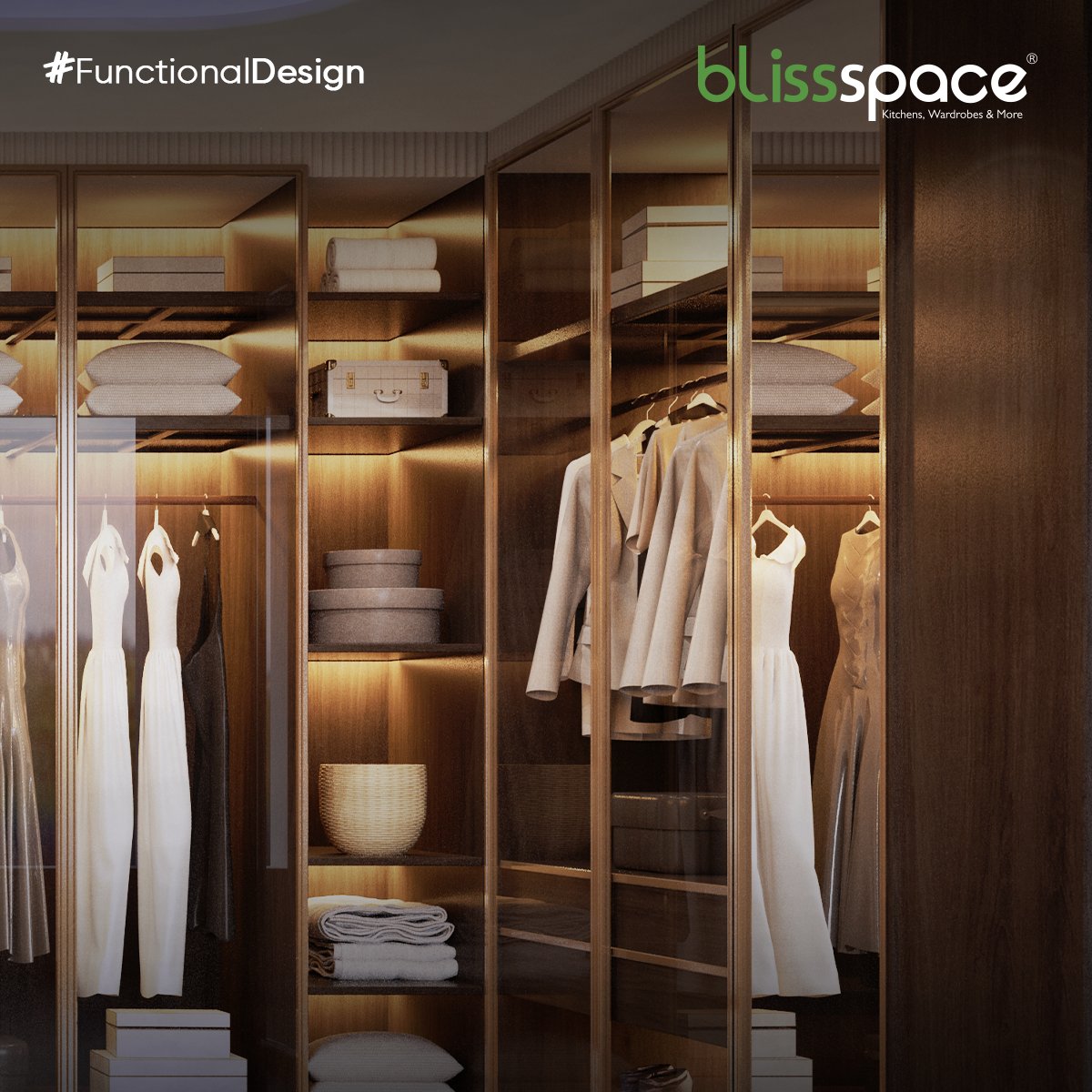 The perfect wardrobe for you is the one you fall in love with.

#BlissspaceIndia #Blissspace #BlissspaceDesigns #HomeDesigns  #Interiors #InteriorDesign #LuxuryInteriors #BathroomInteriors #ModularDesigns #ModularSolutions #ModularKitchen #HomesByBlissSpace #BlissSpaceHomes
