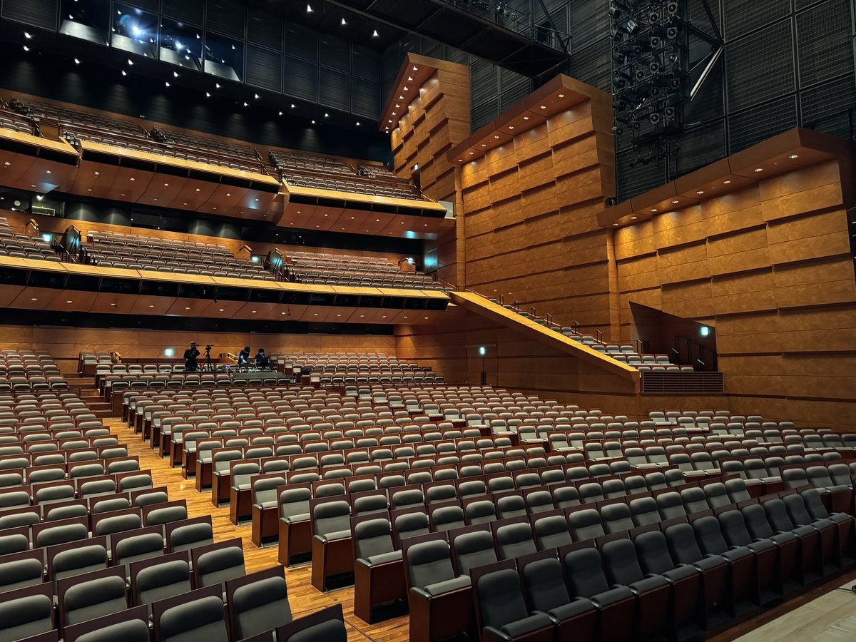 At rehearsals for this evening - Tokyo International Forum