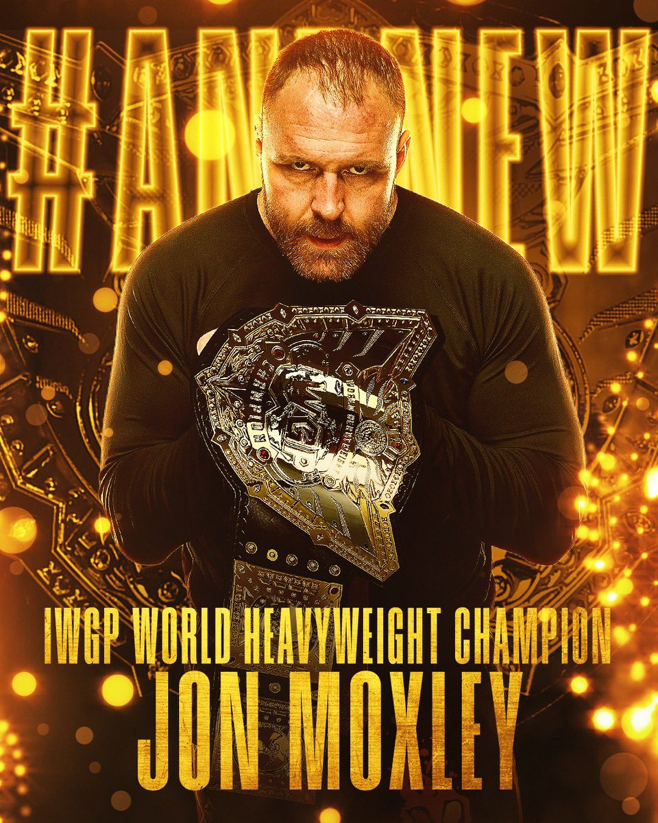 Congratulations to @JonMoxley on defeating @njpw1972 Star @s_d_naito to become the NEW IWGP World Heavyweight Champion tonight in Chicago at the @WintrustArena, the same arena where he won his first @aew World Championship! With his win tonight, Mox is a 5-Time World Champion!