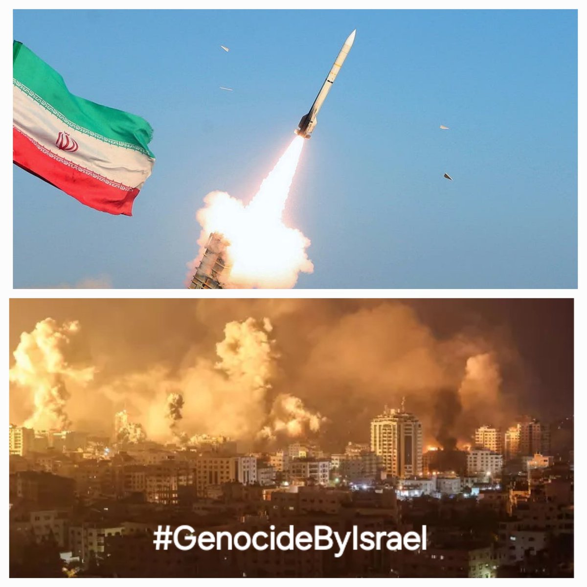 Why is it that Iran's inevitable 𝙍𝙀𝙏𝘼𝙇𝙄𝘼𝙏𝙊𝙍𝙔 Attack on Israel is being frowned upon and promoted as an opener to a nuclear war but Israel's 75 years of theft and murder the latest of which is a #GenocideByIsrael taking the lives of more than 37K civilians in #Gaza half…
