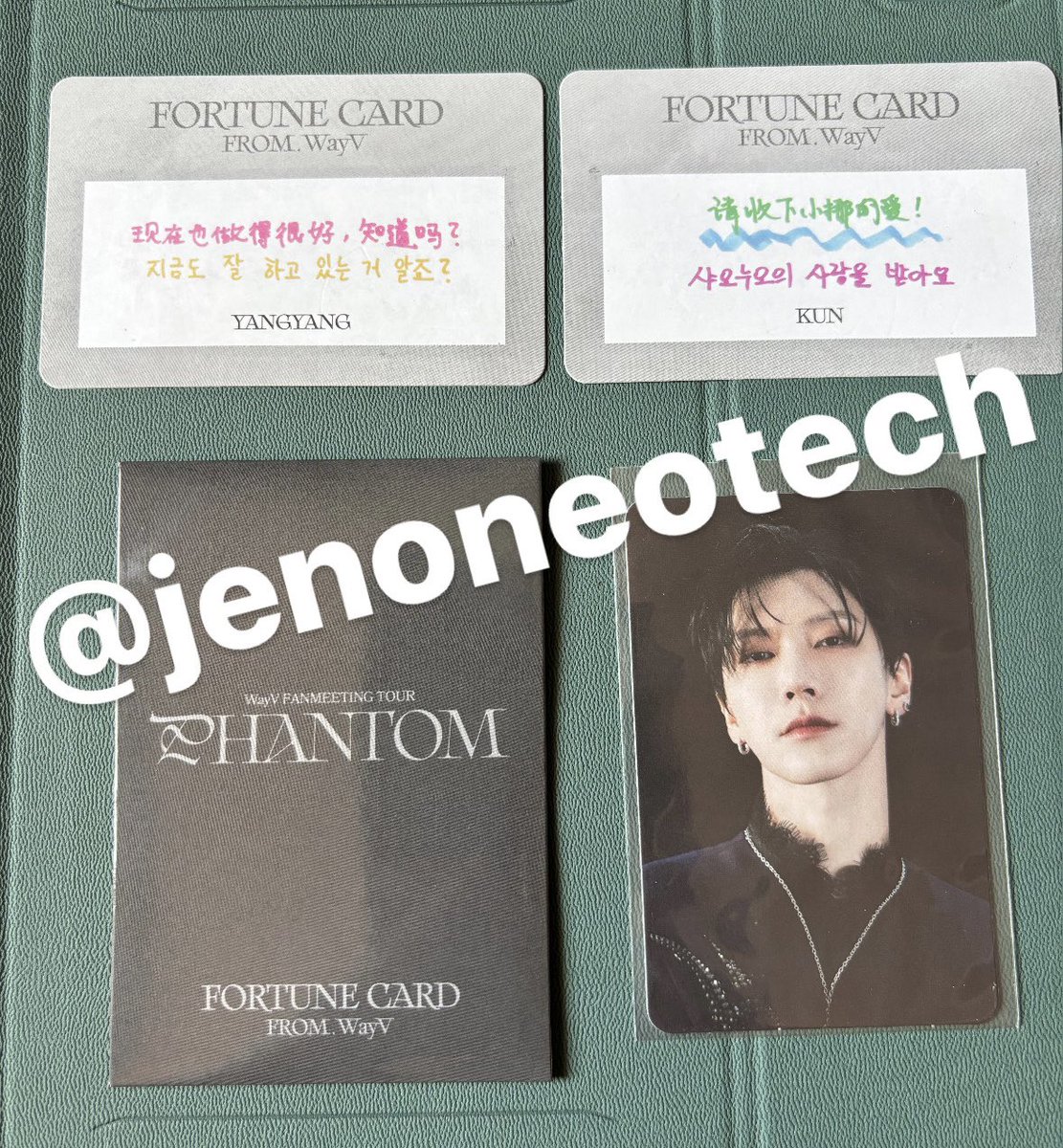 jenoneotech's tweet photo. WTS (want to sale)
koleksi pribadi

PC Ten Fanmeeting WayV + 2 PC Yangyang &amp; Kun fortune scratch (udah digosok)
✅80k (inc packing)

PC Ten &amp; Xiaojun Christmas Trading Card WayV
✅95k (inc packing)

bisa oren, bisa beli satuan, good condi

https://t.co/6eNBYnXEq2 https://t.co/WMcvD8kU4y