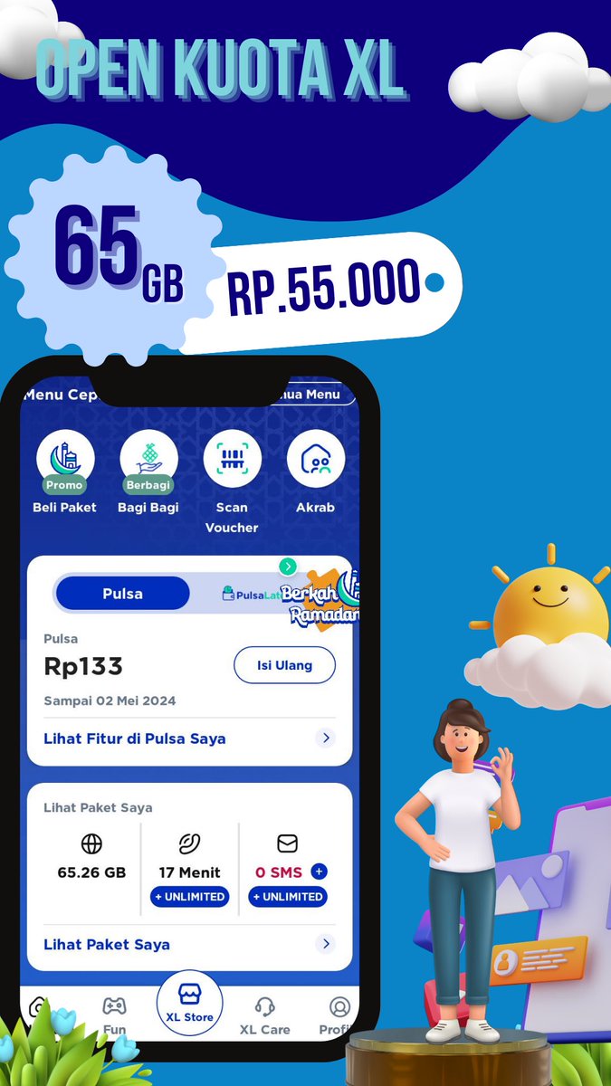 kwspponia's tweet photo. Wts Kuota akrab paket akrab xl lokal only harga 55k | 65gb 
*khusus area 4 
TRUSTED Testimoni boleh cek di wa 😊
https://t.co/PGsVkOFn7f 
#zonauang #zonaba #zonajajan https://t.co/ZMZYxqexJ0