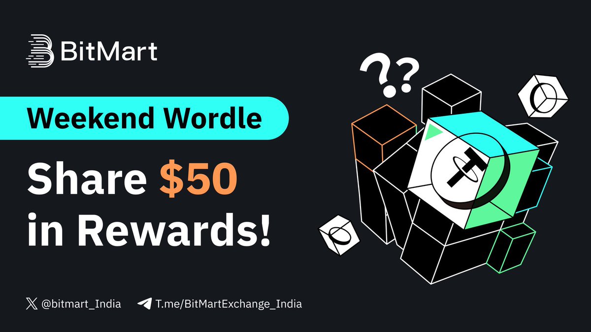 BitMart_SA's tweet photo. BitMart #WeekendWordle is here! 🚀
🎸 H__V___
🎸 F___I__
🎸 A_
🔸Complete the Weekend #Wordle in comments with #BitMart, Tag 3 friends
🔸 Like, RT & Follow @BitMart_India
🔸Join #BitMartindia - https://t.co/RpECbEP8fA
Answer & Share 50$ in Rewards🤑💰, ends in 24 hours ⏰ https://t.co/yQ7hdDO4Xx