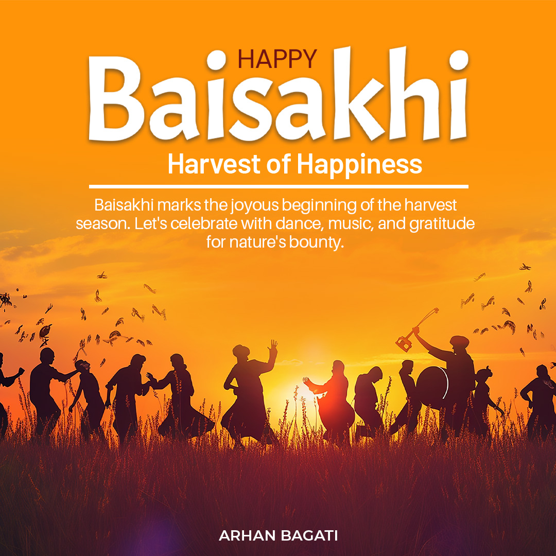 Embracing New Beginnings on Baisakhi: As we welcome the harvest season, may this Baisakhi shower you with prosperity, joy, and vibrant energy. A time to rejoice in the abundance that surrounds us. Wishing everyone a prosperous Baisakhi! 🌾🎉 #Baisakhi #NewSeasonNewStart