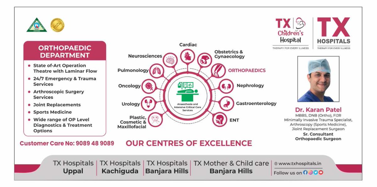 TX Hospitals proudly hosted a 3-day medical camp on April 13–15 at Sri Umiya Mathaji Mandir, Medchal—South India's first Umiya Mathaji Mandir. Join us and Dr. Karan Patel as an expert orthopaedician in this historic event. #TXHospitals #CommunityHealth #DrKaranPatel #orthopaedic