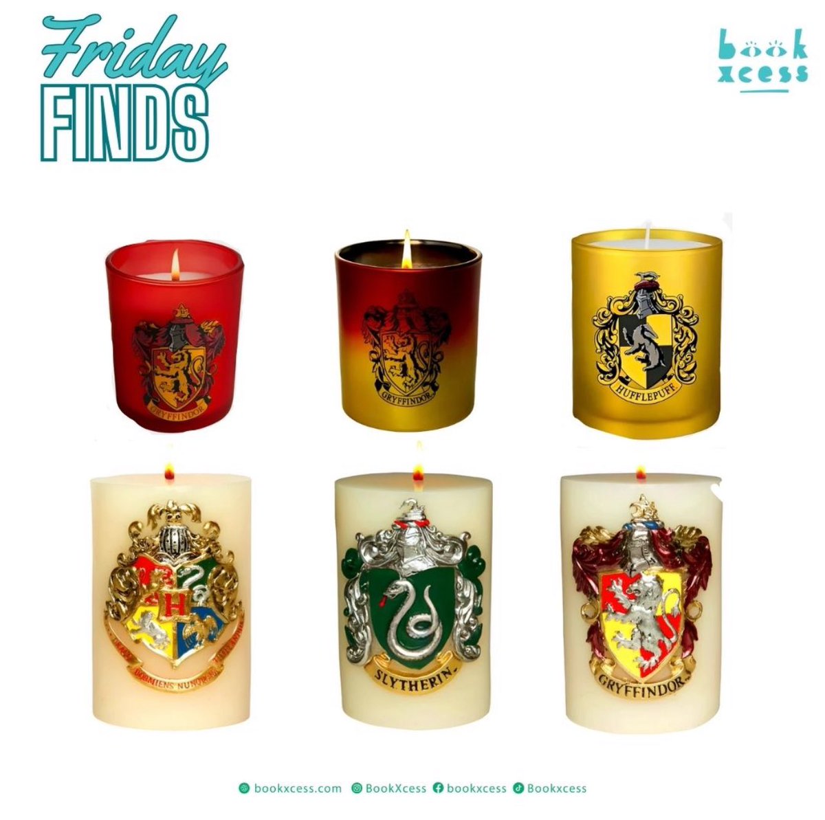 BookXcess's tweet image. Lumos! Harry Potter fans! Let your home be illuminated with candle light with these collectors Harry Potter candles A must have for true fans.
Get these now at BookXcess Stores nationwide.

#bookxcess #harrypotter #lumos #slytherin #gryffindor #hufflepuff